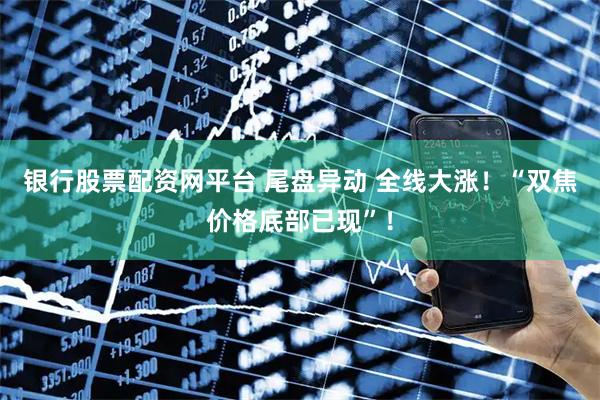 银行股票配资网平台 尾盘异动 全线大涨！“双焦价格底部已现”！